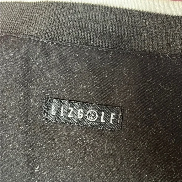 Liz Golf by Liz Claiborne Black V-Neck windbreaker Pullover Top - Picture 10 of 16